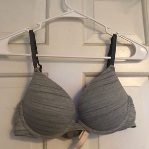 Grey PINK Push-up Bra